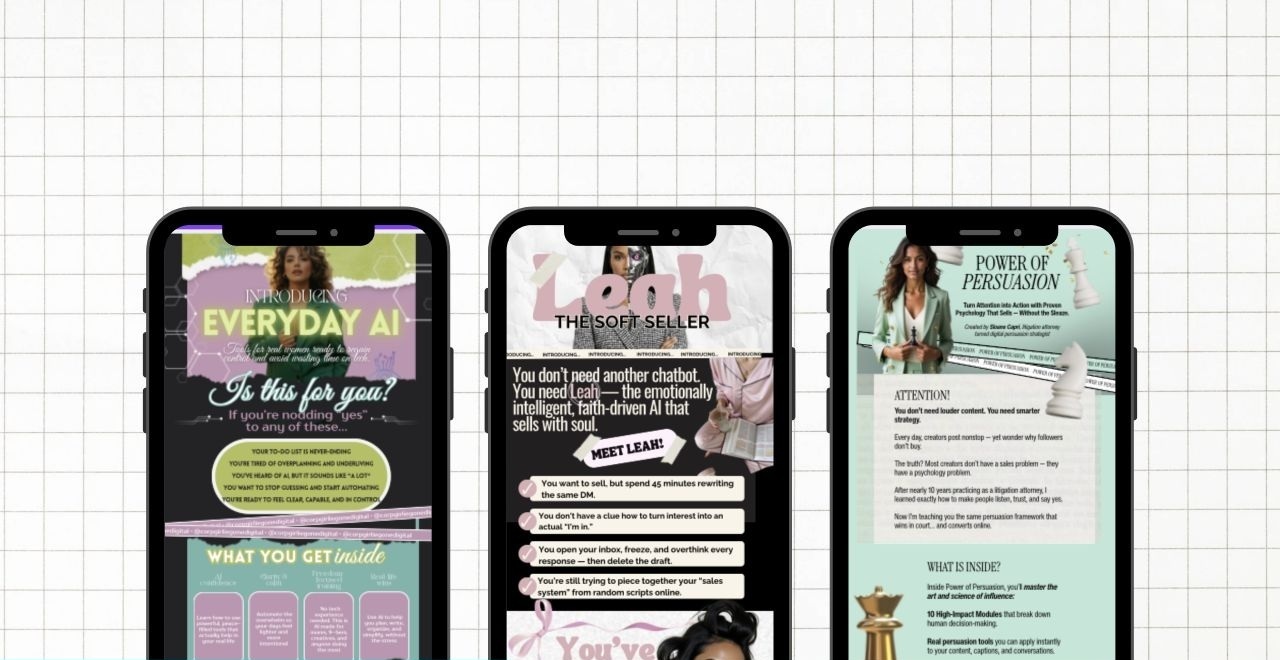 Sales page designs by Kathryne LaBella
